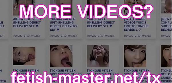  Japanese Asian Tongue Spit Face Nose Licking Sucking Kissing Handjob Fetish - More at fetish-master.net